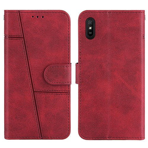 Leather Case Stands Flip Cover Holder Y01X for Xiaomi Redmi 9AT Red