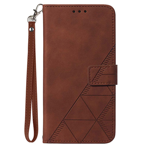 Leather Case Stands Flip Cover Holder Y02B for Samsung Galaxy S20 FE (2022) 5G Brown