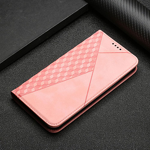 Leather Case Stands Flip Cover Holder Y02X for Samsung Galaxy A51 4G Rose Gold