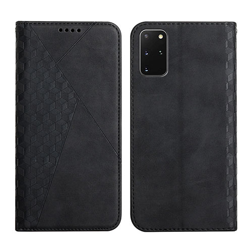 Leather Case Stands Flip Cover Holder Y02X for Samsung Galaxy S20 Plus 5G Black