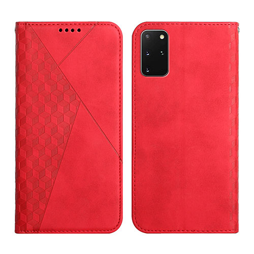 Leather Case Stands Flip Cover Holder Y02X for Samsung Galaxy S20 Plus 5G Red