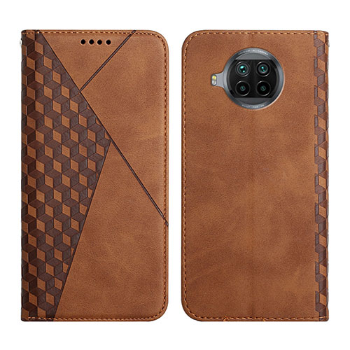 Leather Case Stands Flip Cover Holder Y02X for Xiaomi Mi 10T Lite 5G Brown