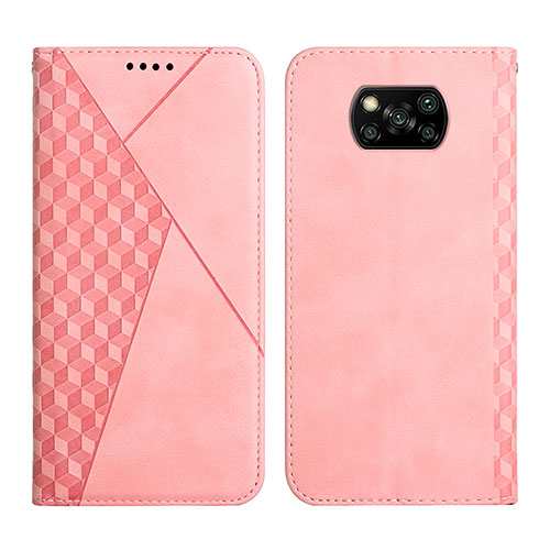 Leather Case Stands Flip Cover Holder Y02X for Xiaomi Poco X3 Pro Rose Gold