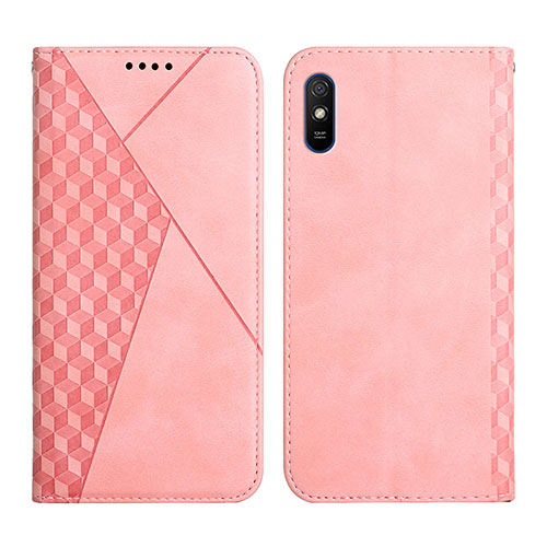 Leather Case Stands Flip Cover Holder Y02X for Xiaomi Redmi 9AT Rose Gold