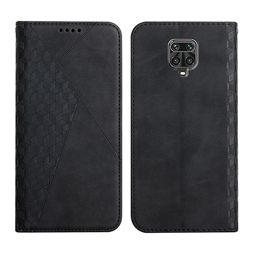 Leather Case Stands Flip Cover Holder Y02X for Xiaomi Redmi Note 9 Pro Black