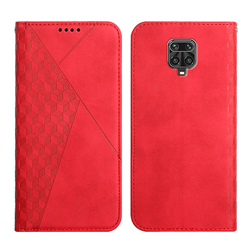 Leather Case Stands Flip Cover Holder Y02X for Xiaomi Redmi Note 9 Pro Max Red