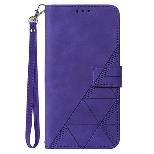 Leather Case Stands Flip Cover Holder Y03B for Samsung Galaxy A02s Purple