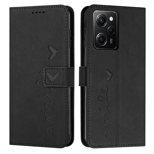 Leather Case Stands Flip Cover Holder Y04X for Xiaomi Redmi Note 12 Pro Speed 5G Black