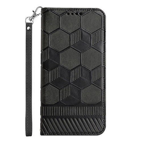 Leather Case Stands Flip Cover Holder Y05B for Samsung Galaxy A02s Black