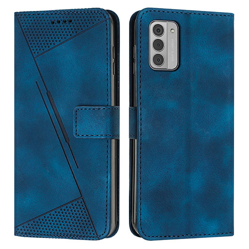 Leather Case Stands Flip Cover Holder Y07X for Nokia G310 5G Blue