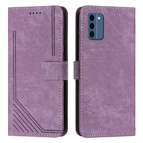 Leather Case Stands Flip Cover Holder Y08X for Nokia C300 Purple