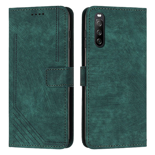 Leather Case Stands Flip Cover Holder Y08X for Sony Xperia 10 IV Green