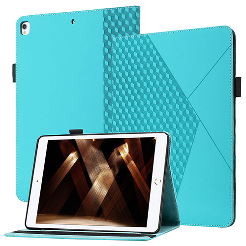 Leather Case Stands Flip Cover Holder YX1 for Apple iPad 10.2 (2020) Mint Blue