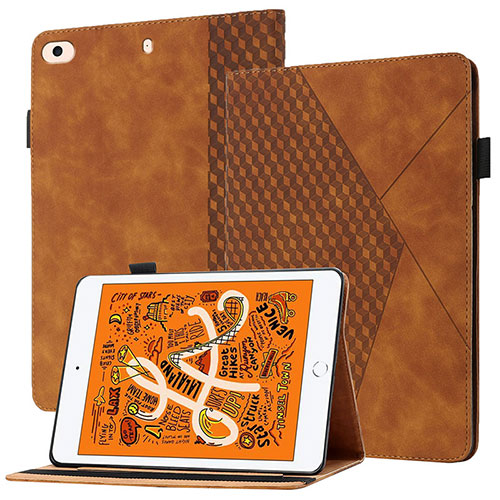 Leather Case Stands Flip Cover Holder YX1 for Apple iPad Mini 4 Brown