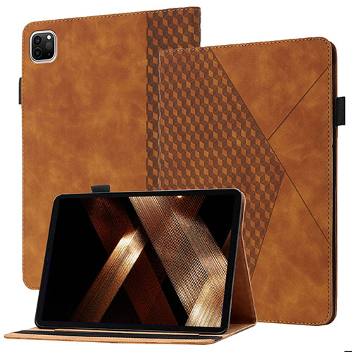 Leather Case Stands Flip Cover Holder YX1 for Apple iPad Pro 11 (2020) Brown