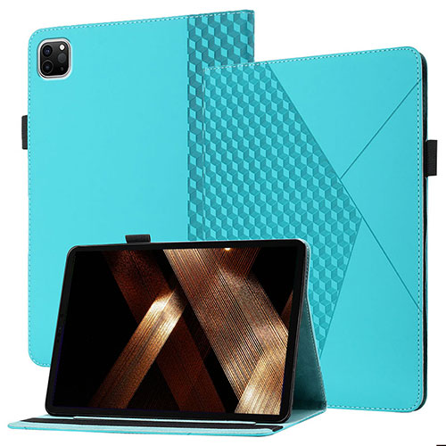 Leather Case Stands Flip Cover Holder YX1 for Apple iPad Pro 11 (2020) Mint Blue