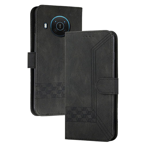 Leather Case Stands Flip Cover Holder YX2 for Nokia X20 Black