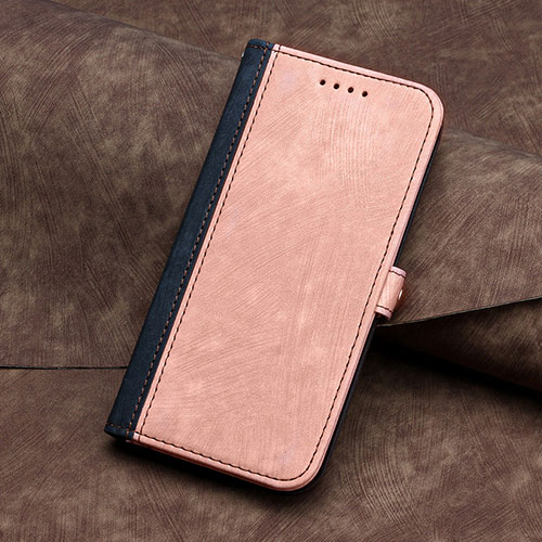 Leather Case Stands Flip Cover Holder YX5 for Apple iPhone 13 Rose Gold