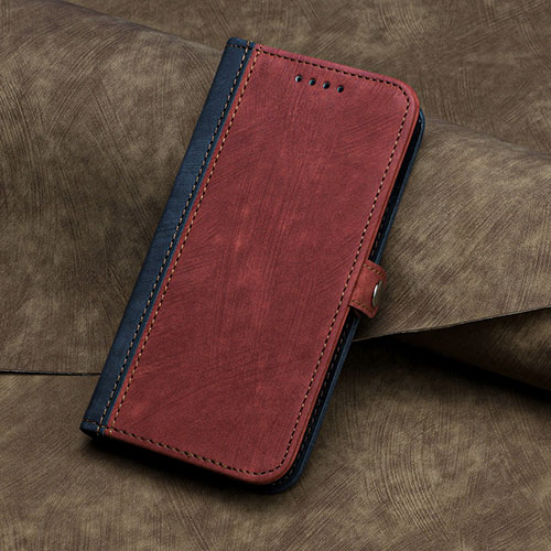 Leather Case Stands Flip Cover Holder YX5 for Apple iPhone 14 Red