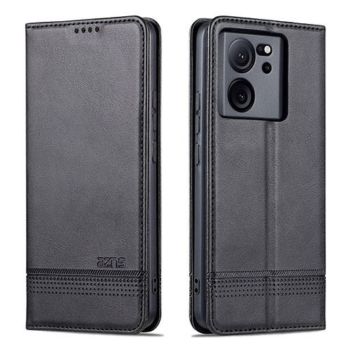 Leather Case Stands Flip Cover Holder YZ1 for Xiaomi Mi 13T Pro 5G Black