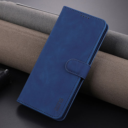 Leather Case Stands Flip Cover Holder YZ5 for Huawei P60 Blue