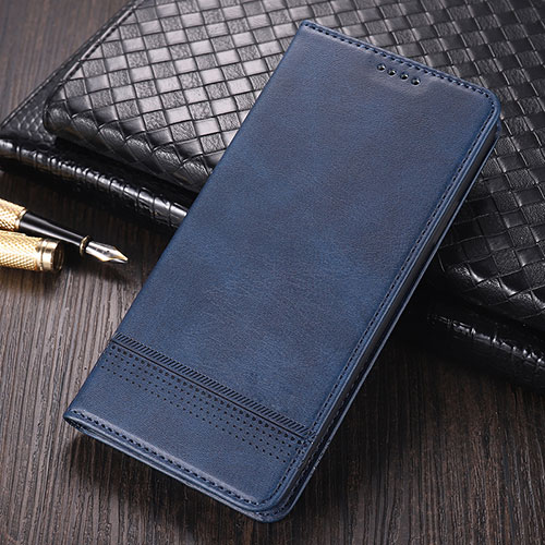 Leather Case Stands Flip Cover K03 Holder for Huawei Mate 40E 4G Blue