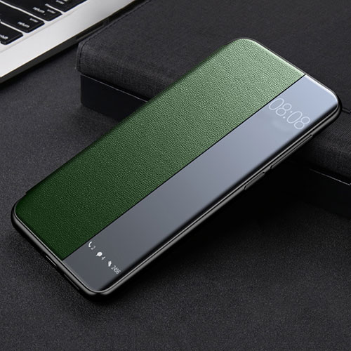 Leather Case Stands Flip Cover K09 Holder for Huawei Mate 40 Pro Green
