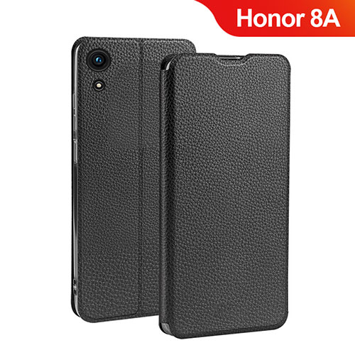 Leather Case Stands Flip Cover L01 for Huawei Honor 8A Black