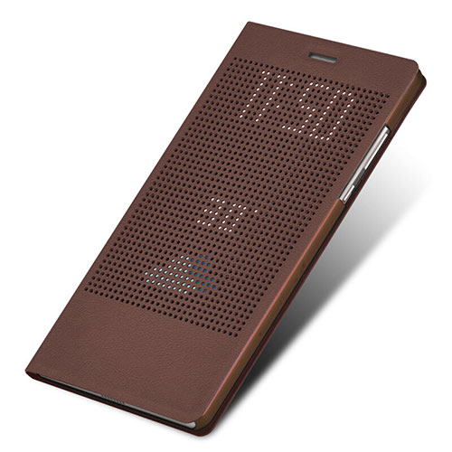 Leather Case Stands Flip Cover L01 for Huawei Honor Note 8 Brown