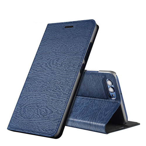 Leather Case Stands Flip Cover L01 for Huawei Honor View 10 Blue