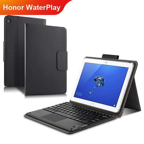 Leather Case Stands Flip Cover L01 for Huawei Honor WaterPlay 10.1 HDN-W09 Black