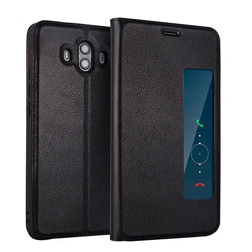 Leather Case Stands Flip Cover L01 for Huawei Mate 10 Black