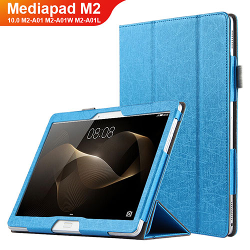 Leather Case Stands Flip Cover L01 for Huawei MediaPad M2 10.0 M2-A01 M2-A01W M2-A01L Blue