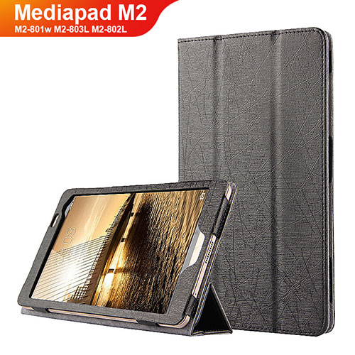 Leather Case Stands Flip Cover L01 for Huawei Mediapad M2 8 M2-801w M2-803L M2-802L Black