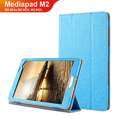 Leather Case Stands Flip Cover L01 for Huawei Mediapad M2 8 M2-801w M2-803L M2-802L Blue