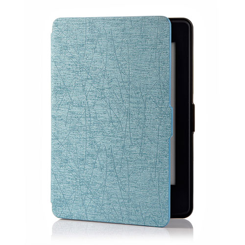 Leather Case Stands Flip Cover L01 Holder for Amazon Kindle 6 inch Sky Blue