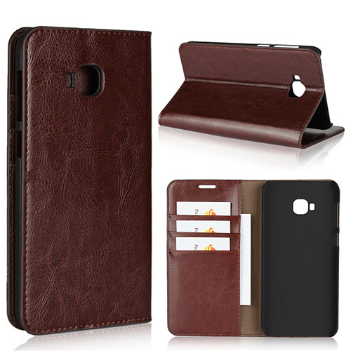 Leather Case Stands Flip Cover L01 Holder for Asus Zenfone 4 Selfie Pro Brown