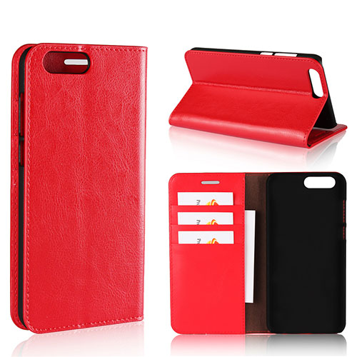 Leather Case Stands Flip Cover L01 Holder for Asus Zenfone 4 ZE554KL Red