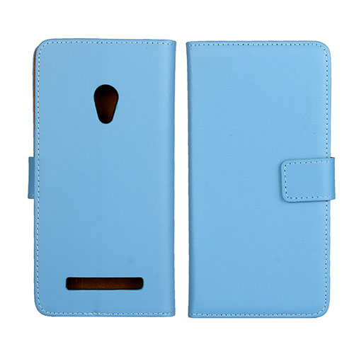 Leather Case Stands Flip Cover L01 Holder for Asus Zenfone 5 Sky Blue