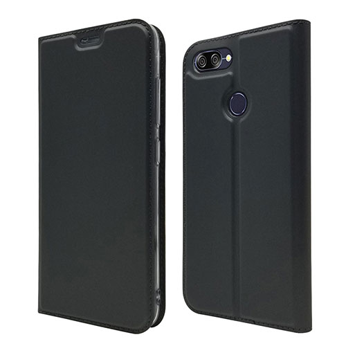 Leather Case Stands Flip Cover L01 Holder for Asus Zenfone Max Plus M1 ZB570TL Black