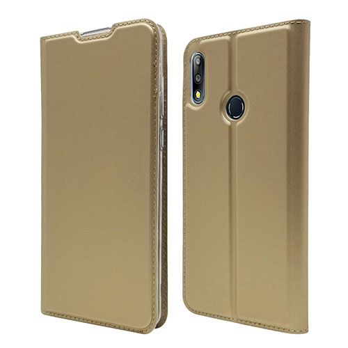 Leather Case Stands Flip Cover L01 Holder for Asus Zenfone Max Pro M2 ZB631KL Gold