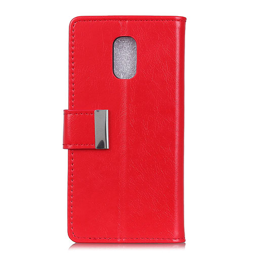 Leather Case Stands Flip Cover L01 Holder for Asus ZenFone V Live Red