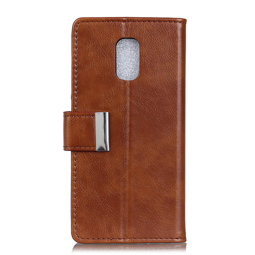 Leather Case Stands Flip Cover L01 Holder for Asus ZenFone V500KL Brown