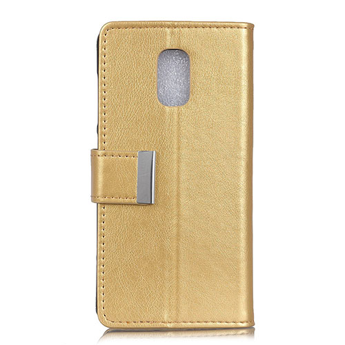 Leather Case Stands Flip Cover L01 Holder for Asus ZenFone V500KL Gold