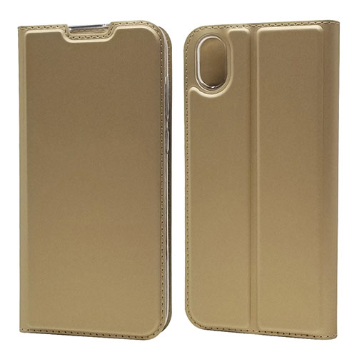 Leather Case Stands Flip Cover L01 Holder for Huawei Enjoy 8S Gold