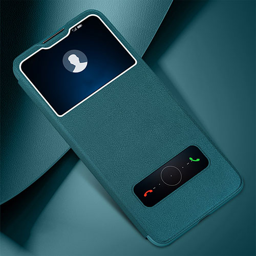 Leather Case Stands Flip Cover L01 Holder for Huawei Honor 30 Lite 5G Cyan