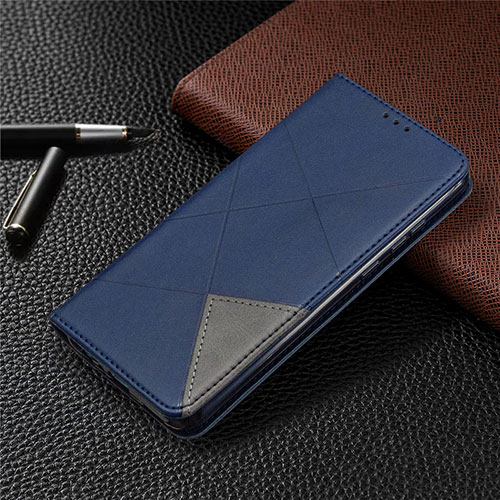 Leather Case Stands Flip Cover L01 Holder for Huawei Honor 9A Blue