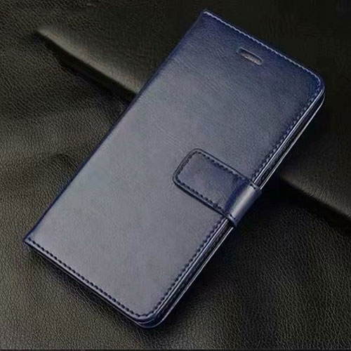 Leather Case Stands Flip Cover L01 Holder for Huawei Honor 9X Blue