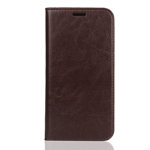 Leather Case Stands Flip Cover L01 Holder for Huawei Honor Play 8 Brown