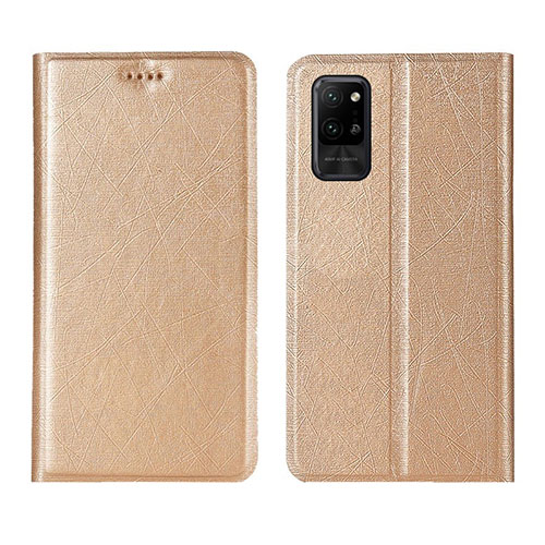 Leather Case Stands Flip Cover L01 Holder for Huawei Honor Play4 Pro 5G Gold